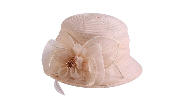 柯根紗帽，車縫布條帽